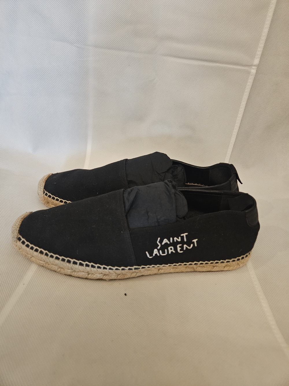 Saint Laurent Black Canvas Espadrilles